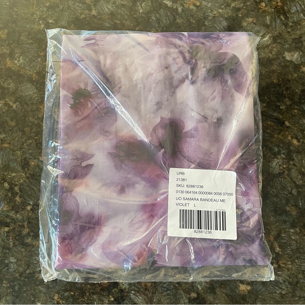 Urban Outfitters Purple Floral Mesh Tube Top Dress - Picture 3 of 3